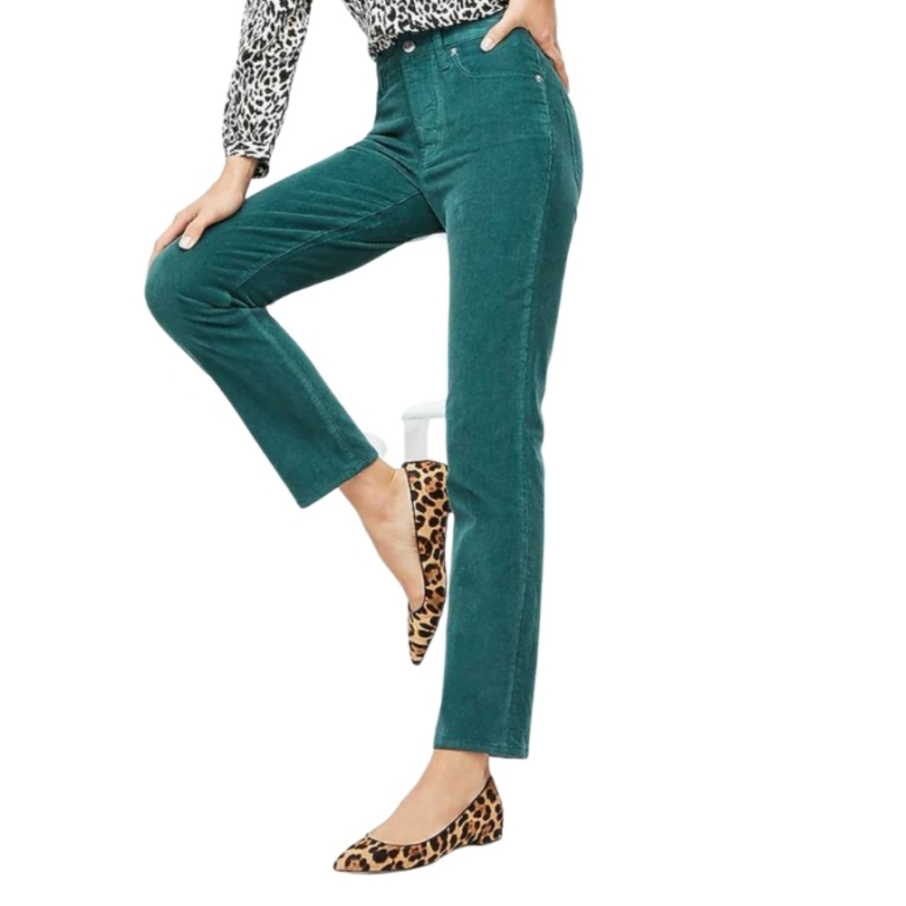J Crew Emerald Green Courdoroy Pants size 26